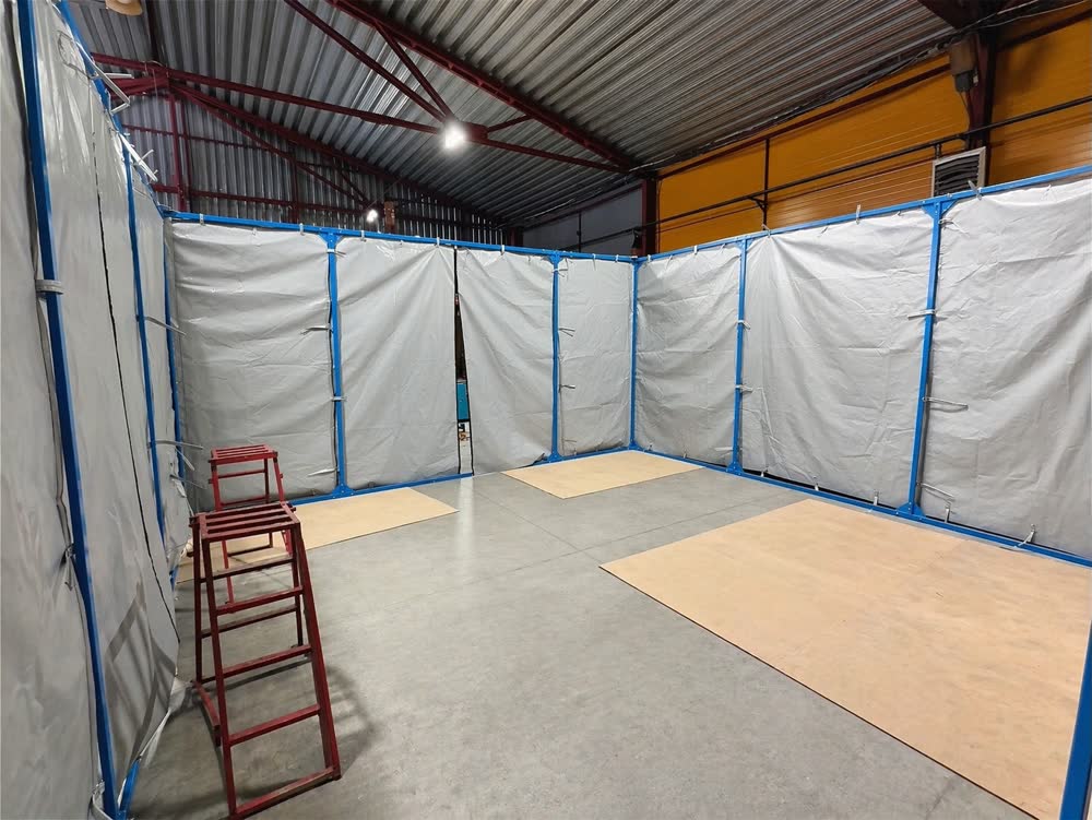 Шатер для подогрева труб